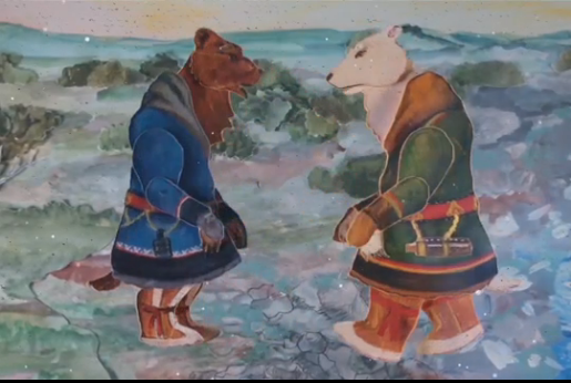 При поддержке ПОРА в НАО создали мультфильм «Два медведя»